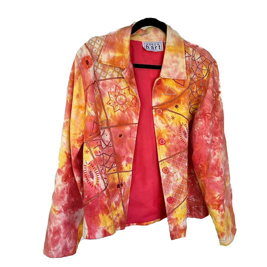 90's Keren Hart Pink Tie Dye Jacket